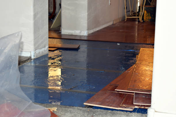 Professional Water Damage Restoration technician working in Port Washington, NY